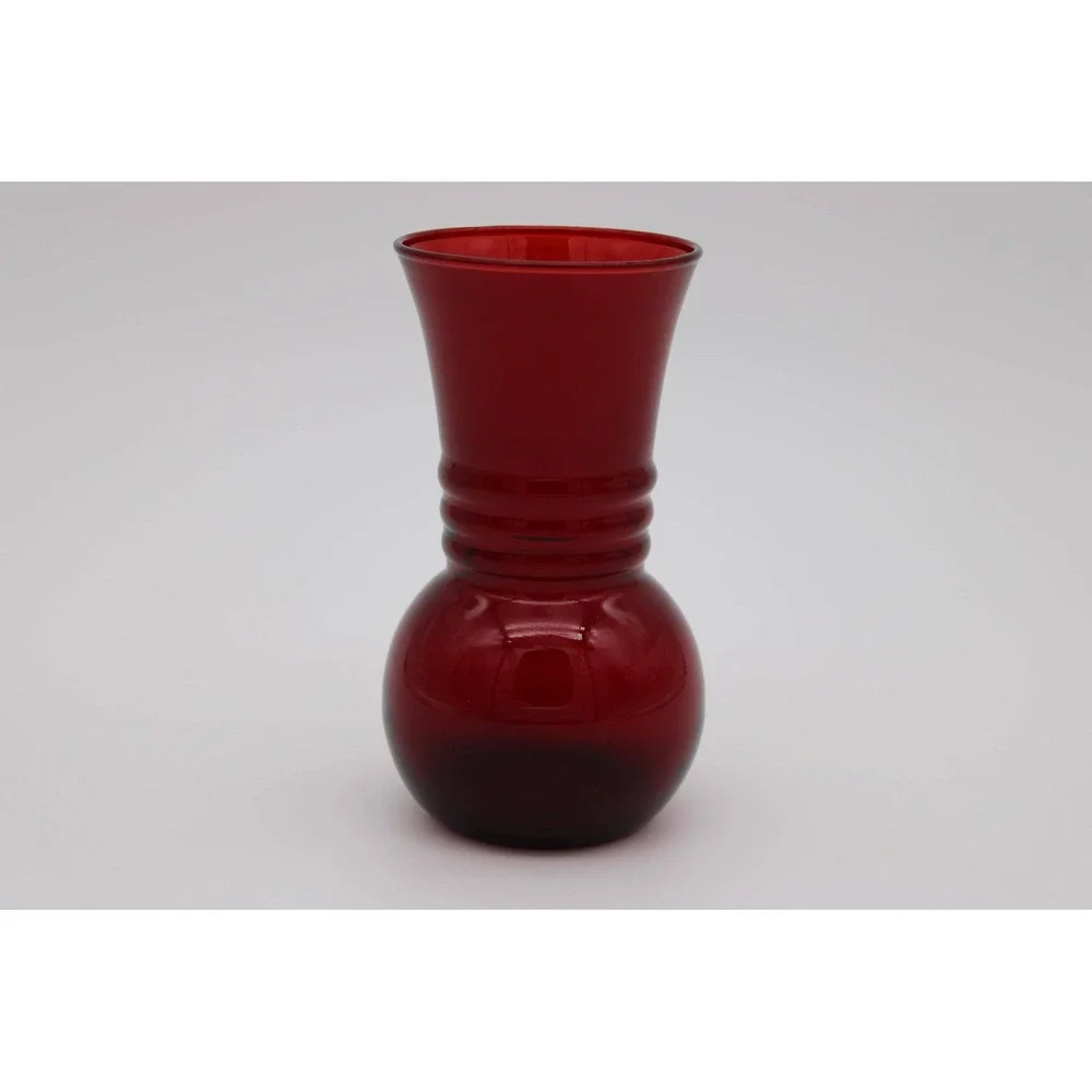 Anchor Hocking Ruby Red Vase Tall Bud Vase